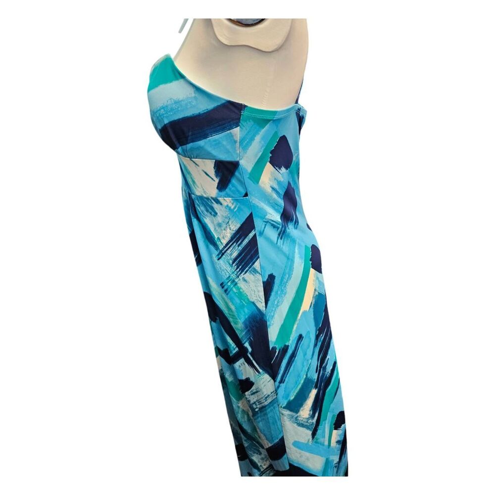 City Triangles Blue Halter Maxi Dress Size 6 - Picture 4 of 8